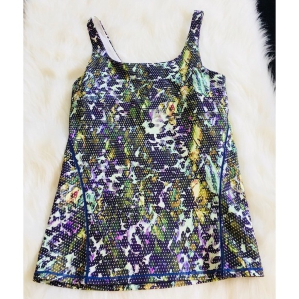 Lululemon Polka Dot Floral Tank size 6